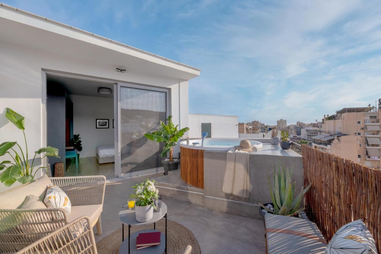 Topfloor Getaway Balcony&Hot Tub+Acropolis View เอเธนส์ ภายนอก รูปภาพ